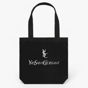 Yves Saint Croissant Tote Bag